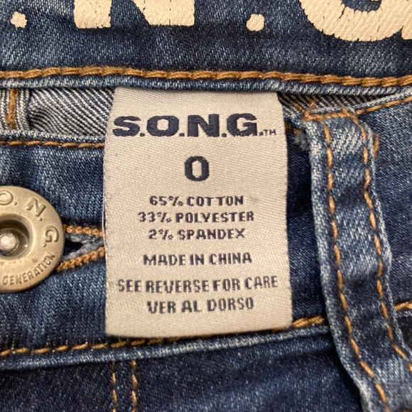 S.O.N.G. Skinny Blue Jeans Low Rise Size 0 VGUC - Picture 4 of 11
